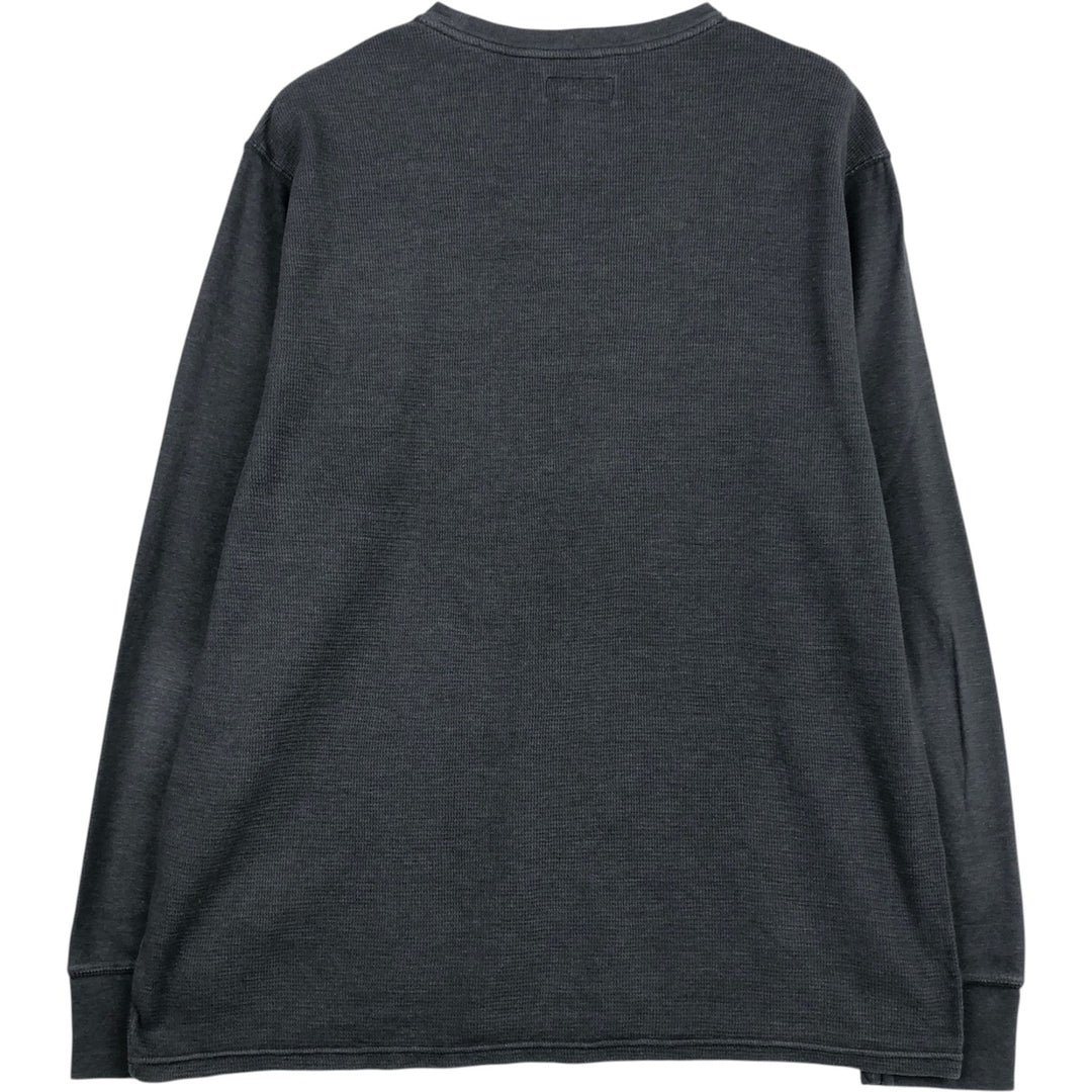 Ralph Lauren POLO RALPH LAUREN Thermal Long T-shirt Waffle Men's XL cotton gray type Vintage Second Hand