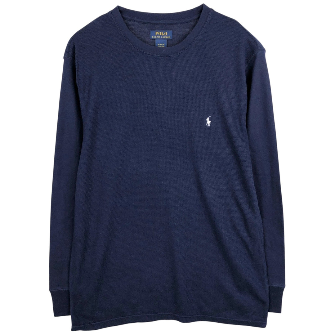 Ralph Lauren POLO RALPH LAUREN Thermal Long T-Shirt Men's XL cotton navy blue type Vintage Second Hand