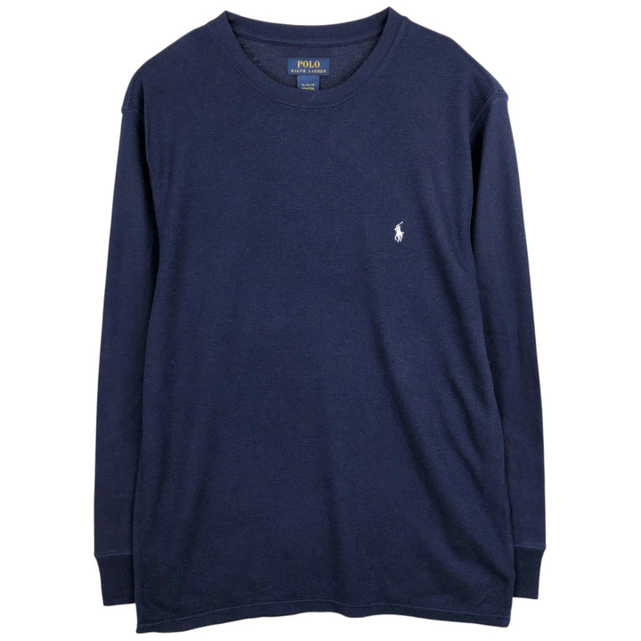 Ralph Lauren POLO RALPH LAUREN Thermal Long T-Shirt Men's XL cotton navy blue type Vintage Second Hand