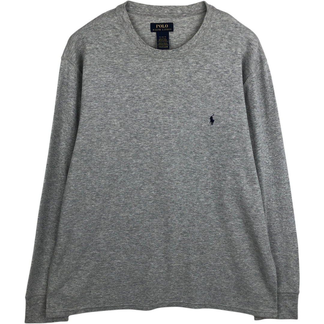 Ralph Lauren POLO RALPH LAUREN Thermal Long T-Shirt Men's XL cotton gray type Vintage Second Hand