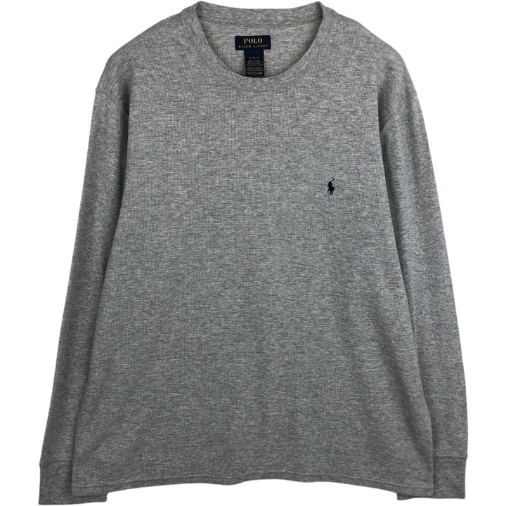 Ralph Lauren POLO RALPH LAUREN Thermal Long T-Shirt Men's XL cotton gray type Vintage Second Hand