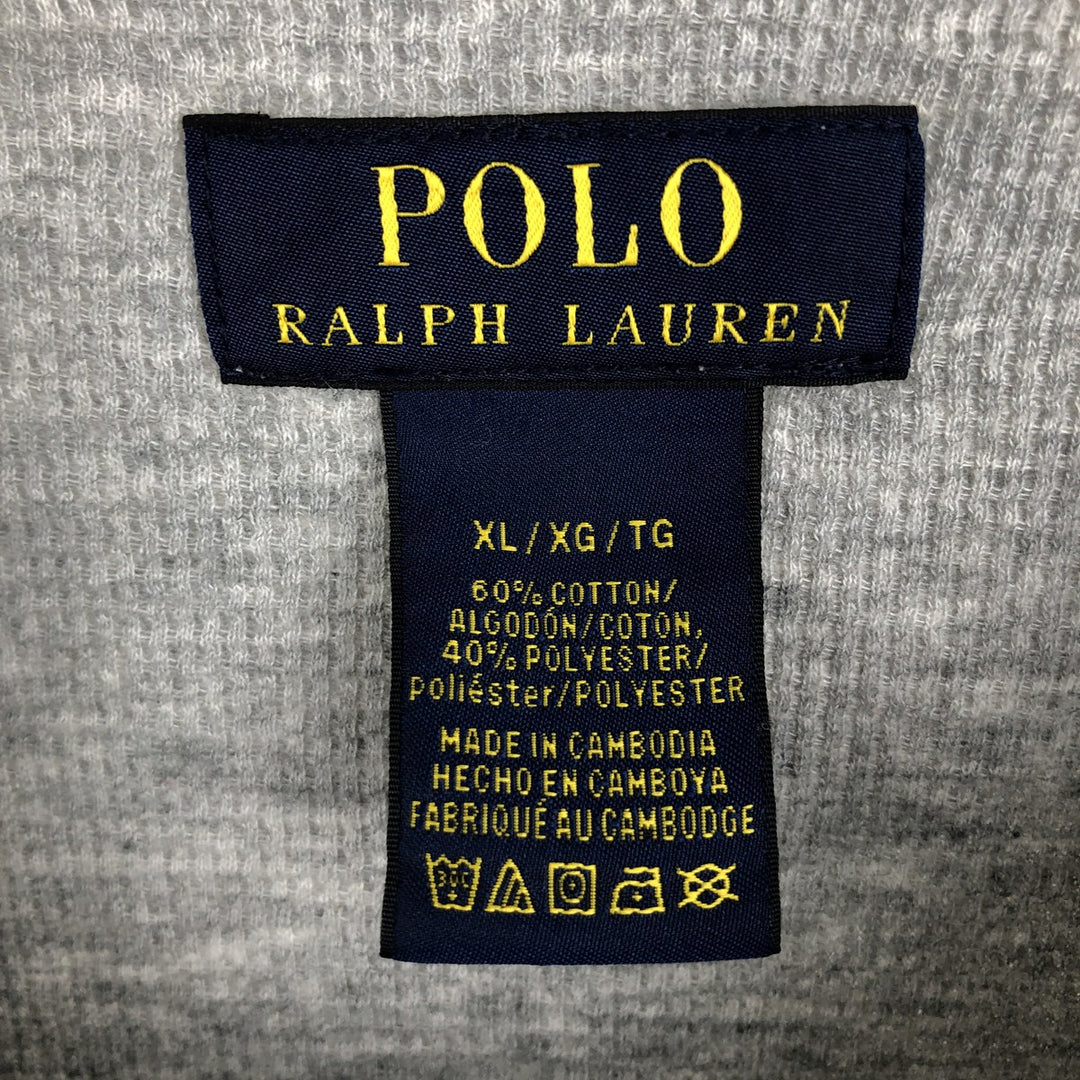 Ralph Lauren POLO RALPH LAUREN Thermal Long T-Shirt Men's XL cotton gray type Vintage Second Hand