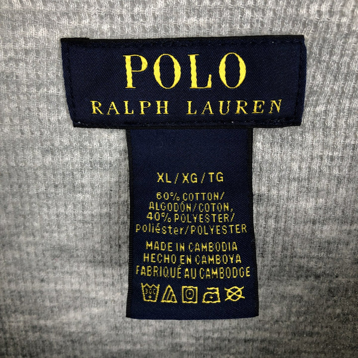 Ralph Lauren POLO RALPH LAUREN Thermal Long T-Shirt Men's XL cotton gray type Vintage Second Hand