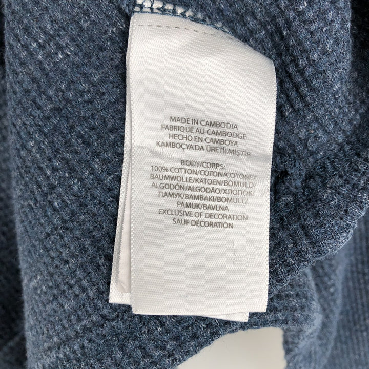 Ralph Lauren POLO RALPH LAUREN Thermal Ron T Waffle Men's L size cotton navy blue type Vintage Second Hand