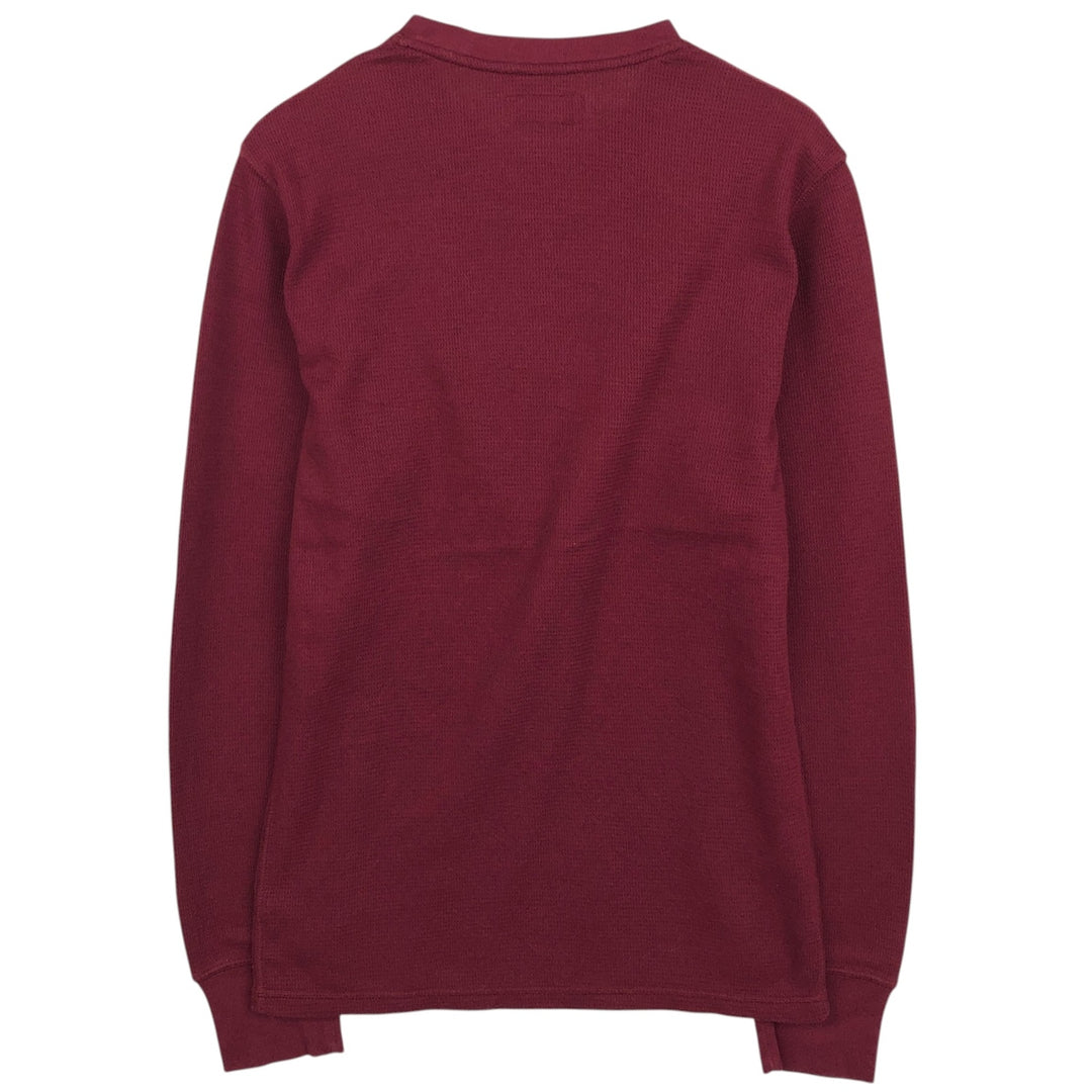 Ralph Lauren POLO RALPH LAUREN SLEEPWEAR Thermal Long T-Shirt, Honeycomb, Men's Size Small cotton burgundy type Vintage Second Hand