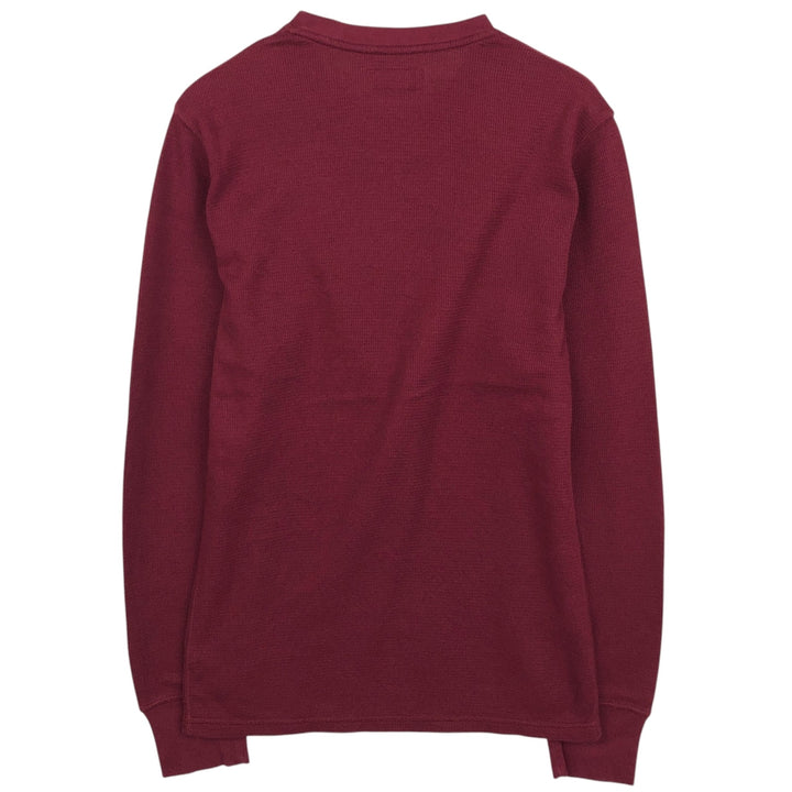 Ralph Lauren POLO RALPH LAUREN SLEEPWEAR Thermal Long T-Shirt, Honeycomb, Men's Size Small cotton burgundy type Vintage Second Hand