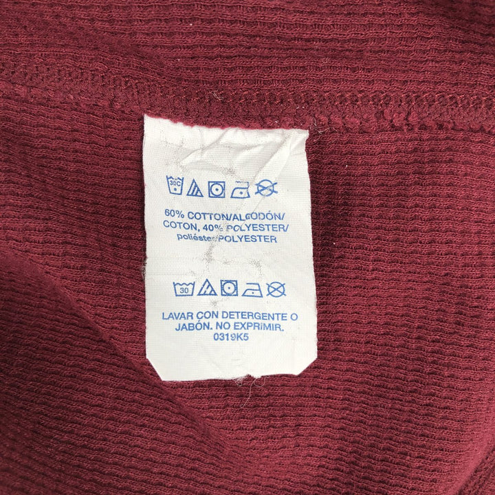 Ralph Lauren POLO RALPH LAUREN SLEEPWEAR Thermal Long T-Shirt, Honeycomb, Men's Size Small cotton burgundy type Vintage Second Hand