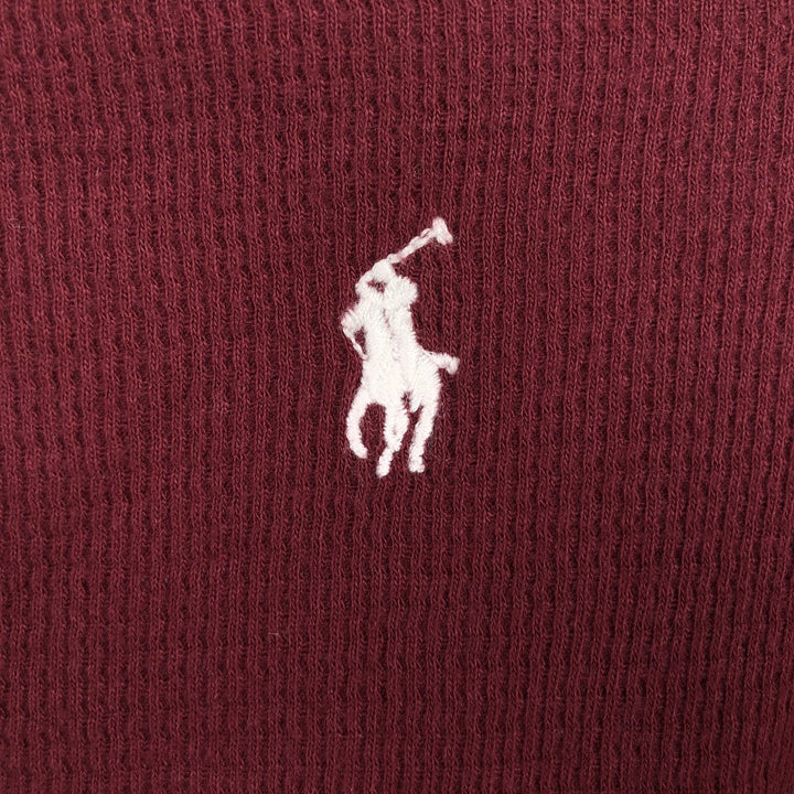 Ralph Lauren POLO RALPH LAUREN SLEEPWEAR Thermal Long T-Shirt, Honeycomb, Men's Size Small cotton burgundy type Vintage Second Hand