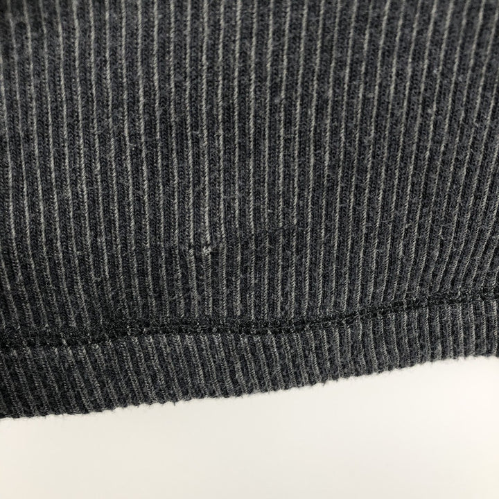 Harley-Davidson Rib-Knit Thermal Long-Sleeve T-Shirt, Men's Size L (approx.) cotton Charcoal Vintage Second Hand