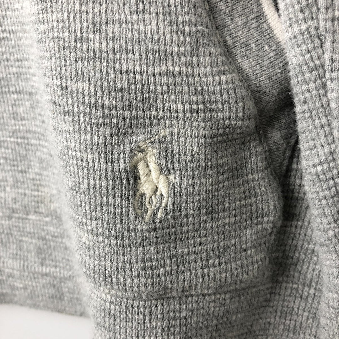 Ralph Lauren POLO RALPH LAUREN Hooded Thermal T-Shirt, Waffle, Men's XL cotton gray type Vintage Second Hand