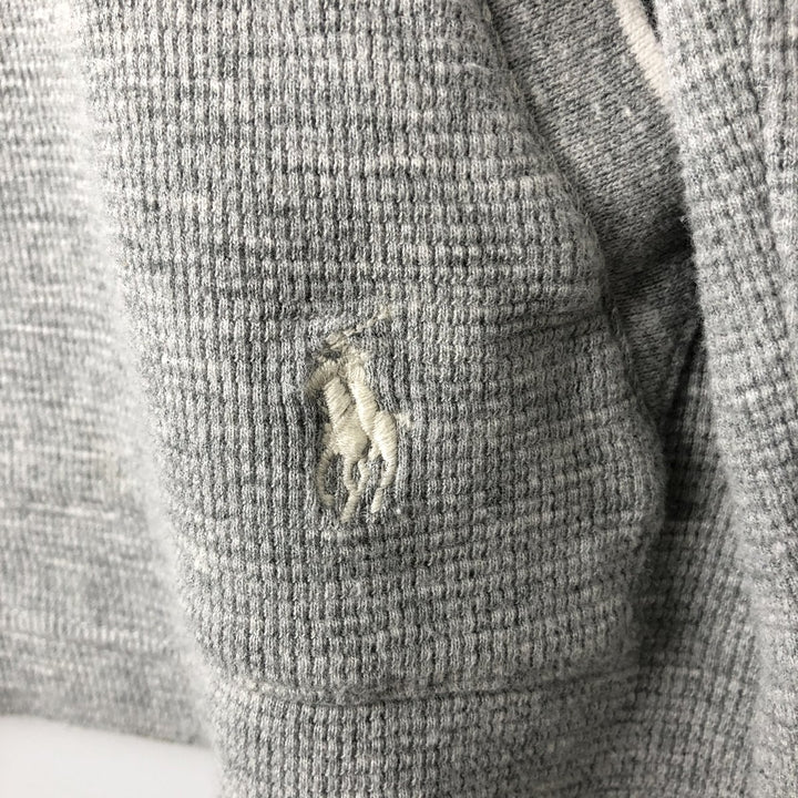 Ralph Lauren POLO RALPH LAUREN Hooded Thermal T-Shirt, Waffle, Men's XL cotton gray type Vintage Second Hand
