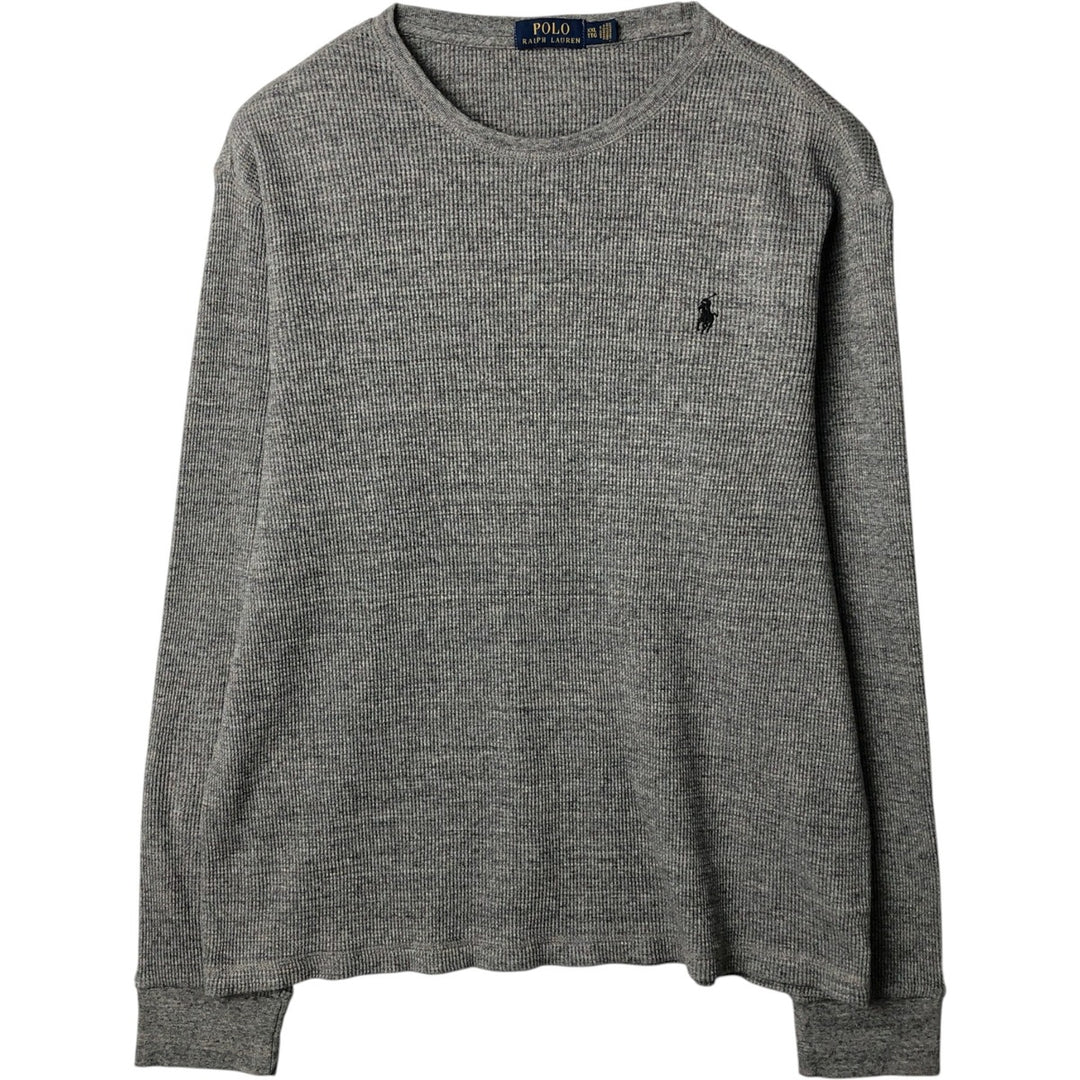Ralph Lauren POLO RALPH LAUREN Thermal Long T-Shirt Men's XXL cotton gray type Vintage Second Hand