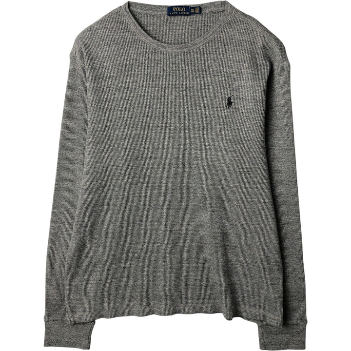 Ralph Lauren POLO RALPH LAUREN Thermal Long T-Shirt Men's XXL cotton gray type Vintage Second Hand
