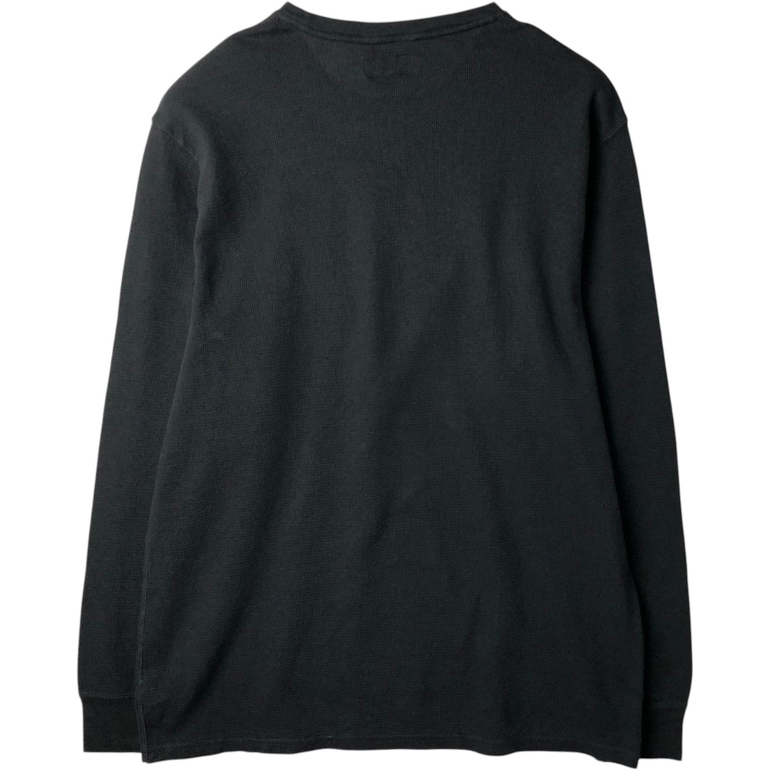 Ralph Lauren POLO RALPH LAUREN SLEEPWEAR Thermal Long T-shirt Honeycomb Men's XL cotton black type Vintage Second Hand