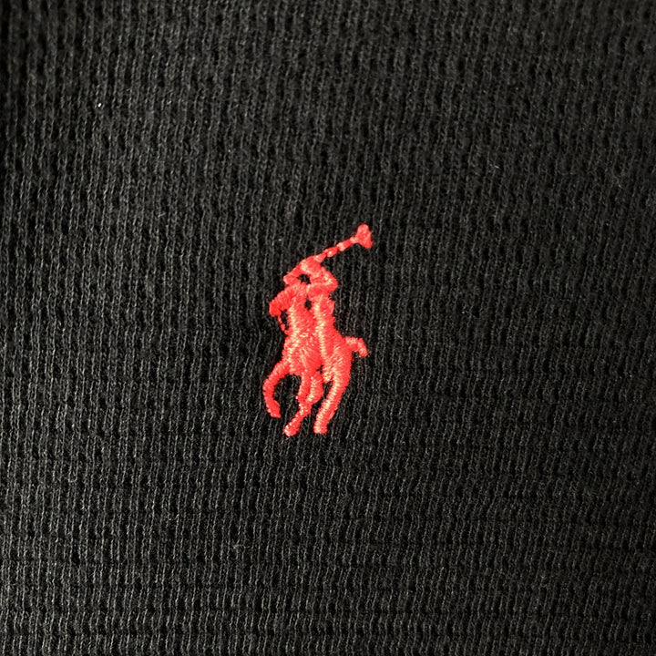 Ralph Lauren POLO RALPH LAUREN SLEEPWEAR Thermal Long T-shirt Honeycomb Men's XL cotton black type Vintage Second Hand