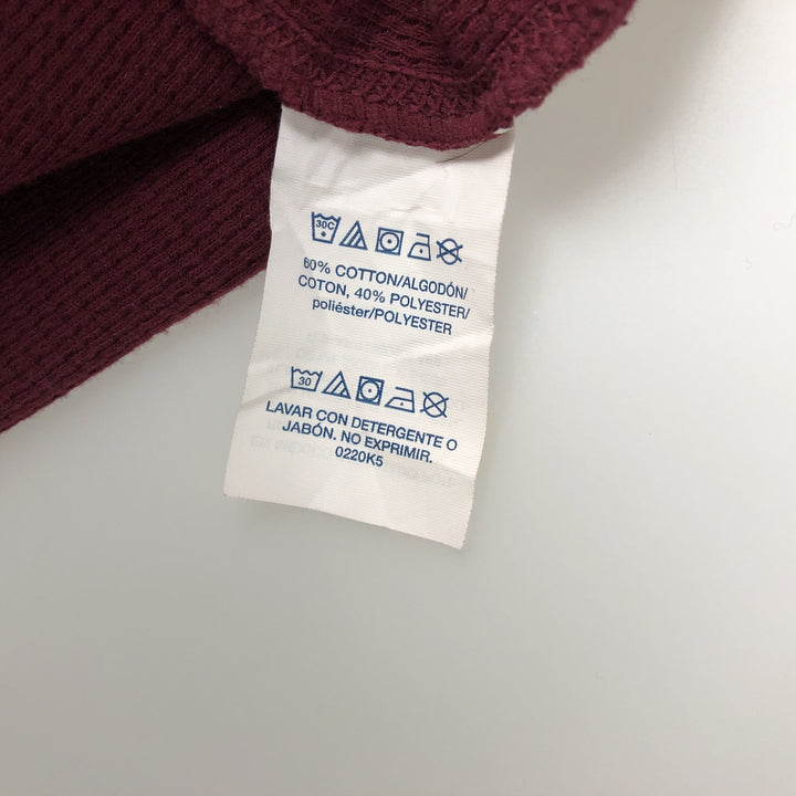 Ralph Lauren POLO RALPH LAUREN SLEEPWEAR Thermal Long T-shirt Honeycomb Men's XL cotton red type reddish brown Vintage Second Hand