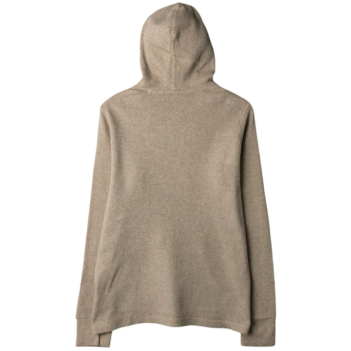 Ralph Lauren POLO RALPH LAUREN SLEEPWEAR Hooded Thermal Long-Sleeve T-Shirt, Men's Size M (approx.) cotton Beige type Vintage Second Hand