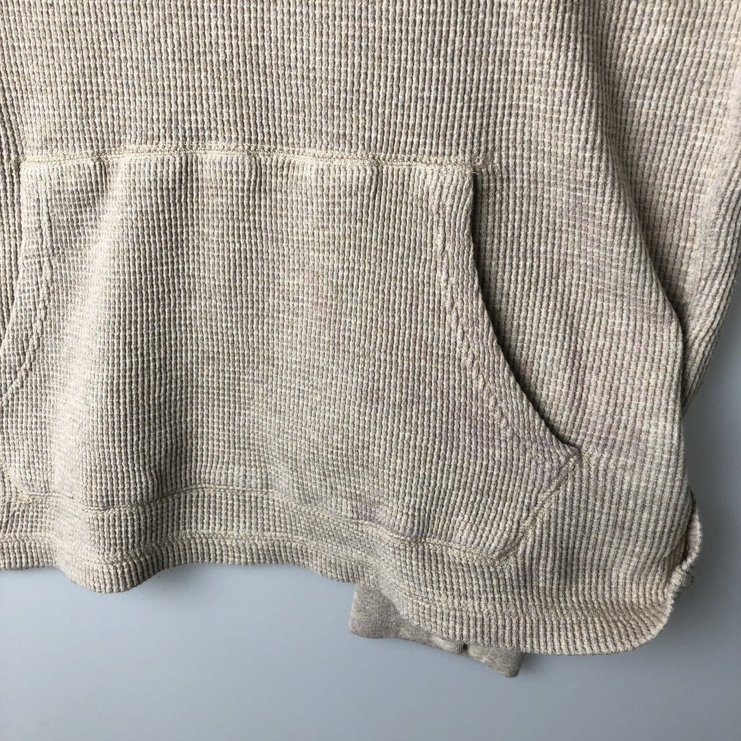 Ralph Lauren POLO RALPH LAUREN SLEEPWEAR Hooded Thermal Long-Sleeve T-Shirt, Men's Size M (approx.) cotton Beige type Vintage Second Hand
