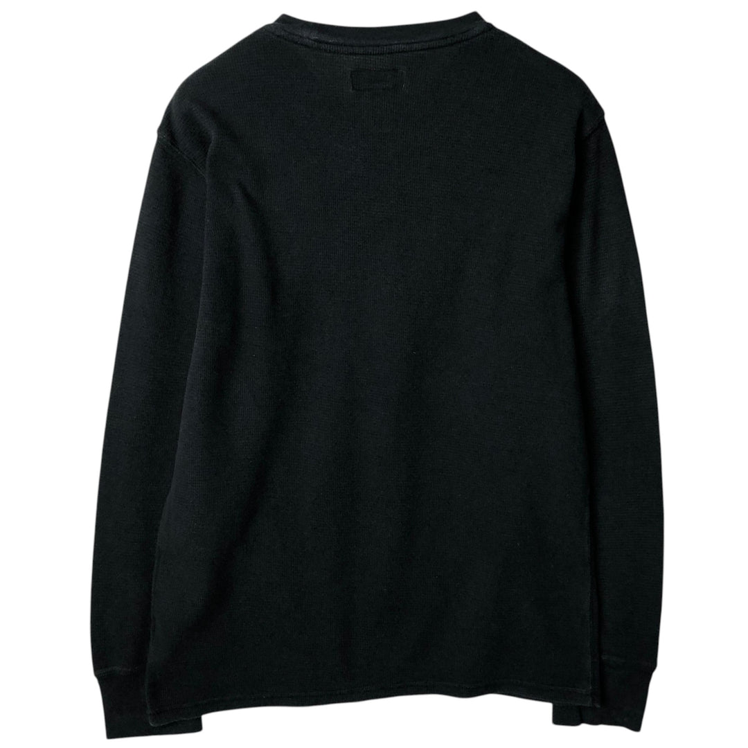 Ralph Lauren POLO RALPH LAUREN SLEEPWEAR Thermal Long T-shirt Honeycomb Men's L size cotton black type Vintage Second Hand