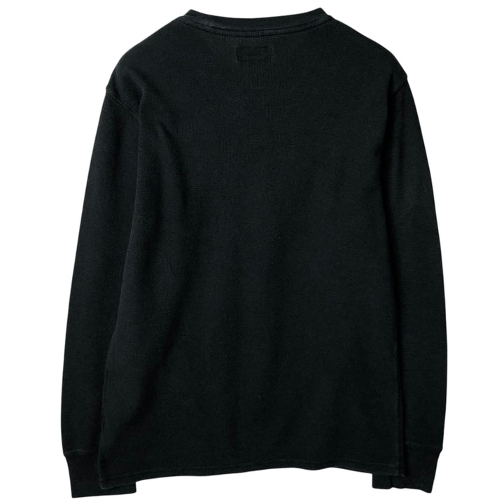 Ralph Lauren POLO RALPH LAUREN SLEEPWEAR Thermal Long T-shirt Honeycomb Men's L size cotton black type Vintage Second Hand