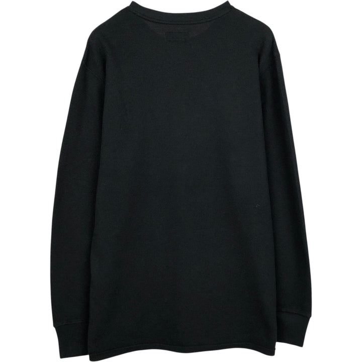 Ralph Lauren POLO RALPH LAUREN Thermal Long T-shirt, Honeycomb, Men's XL cotton black type Vintage Second Hand