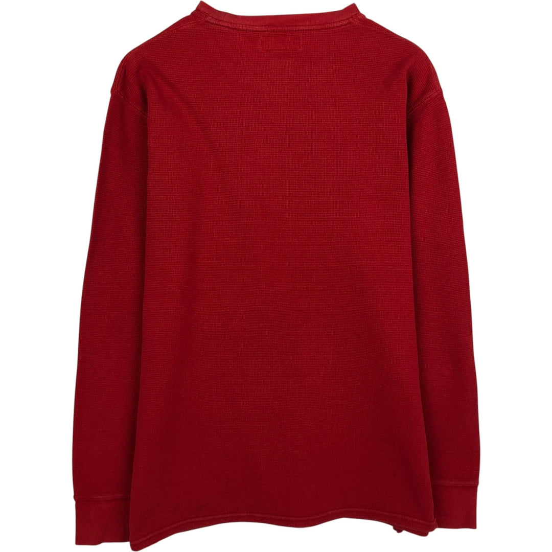 Ralph Lauren POLO RALPH LAUREN Thermal Long T-shirt Waffle Men's XL cotton red type Vintage Second Hand