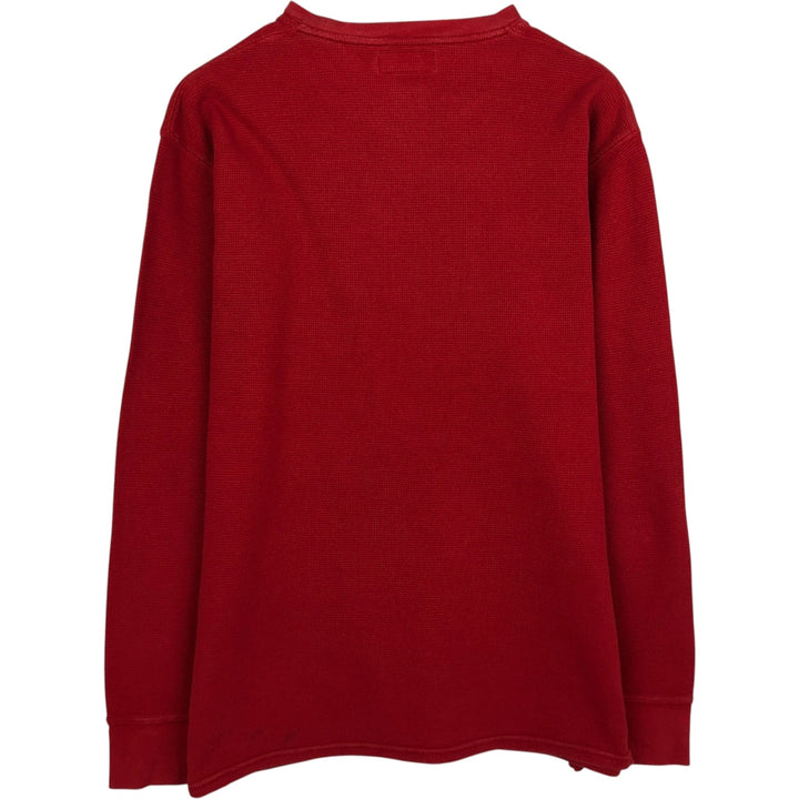 Ralph Lauren POLO RALPH LAUREN Thermal Long T-shirt Waffle Men's XL cotton red type Vintage Second Hand