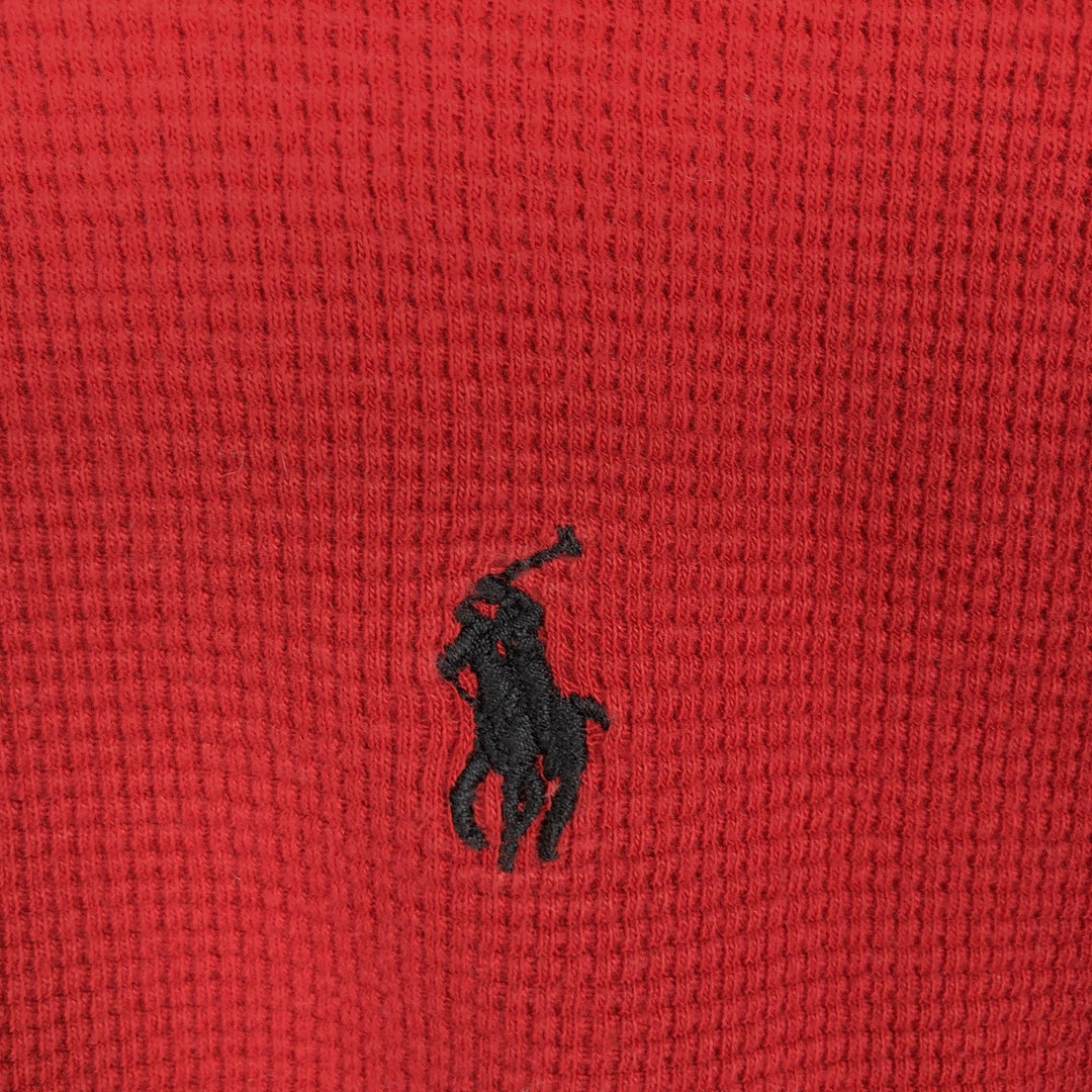 Ralph Lauren POLO RALPH LAUREN Thermal Long T-shirt Waffle Men's XL cotton red type Vintage Second Hand