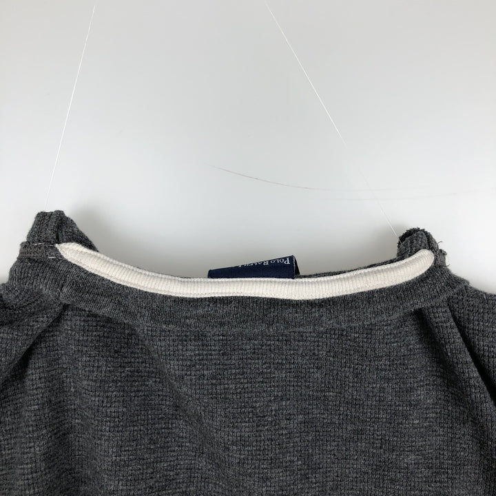 Ralph Lauren POLO RALPH LAUREN SLEEPWEAR Thermal Long T-Shirt, Waffle, Men's Size Small cotton gray type Vintage Second Hand