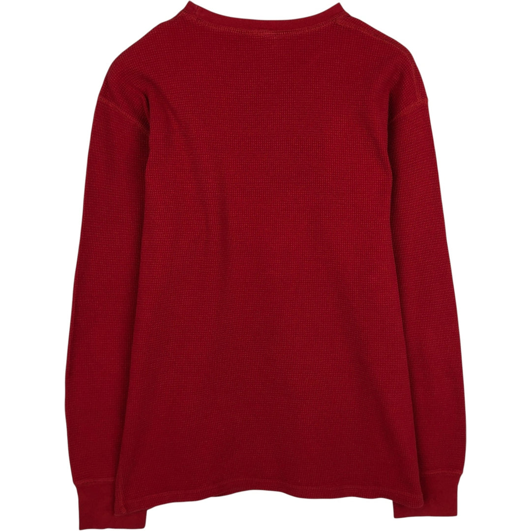 Ralph Lauren POLO RALPH LAUREN SLEEPWEAR Thermal Long T-shirt Waffle Men's M size cotton red type Vintage Second Hand