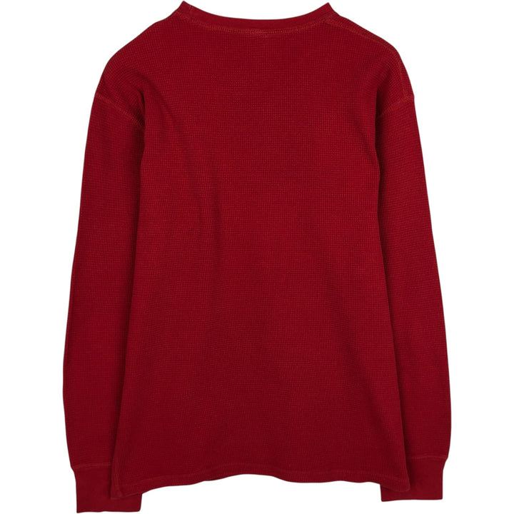 Ralph Lauren POLO RALPH LAUREN SLEEPWEAR Thermal Long T-shirt Waffle Men's M size cotton red type Vintage Second Hand