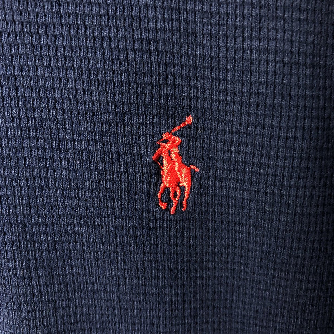 Ralph Lauren POLO RALPH LAUREN SLEEPWEAR Thermal Long T-shirt Waffle Men's XL cotton navy blue type Vintage Second Hand