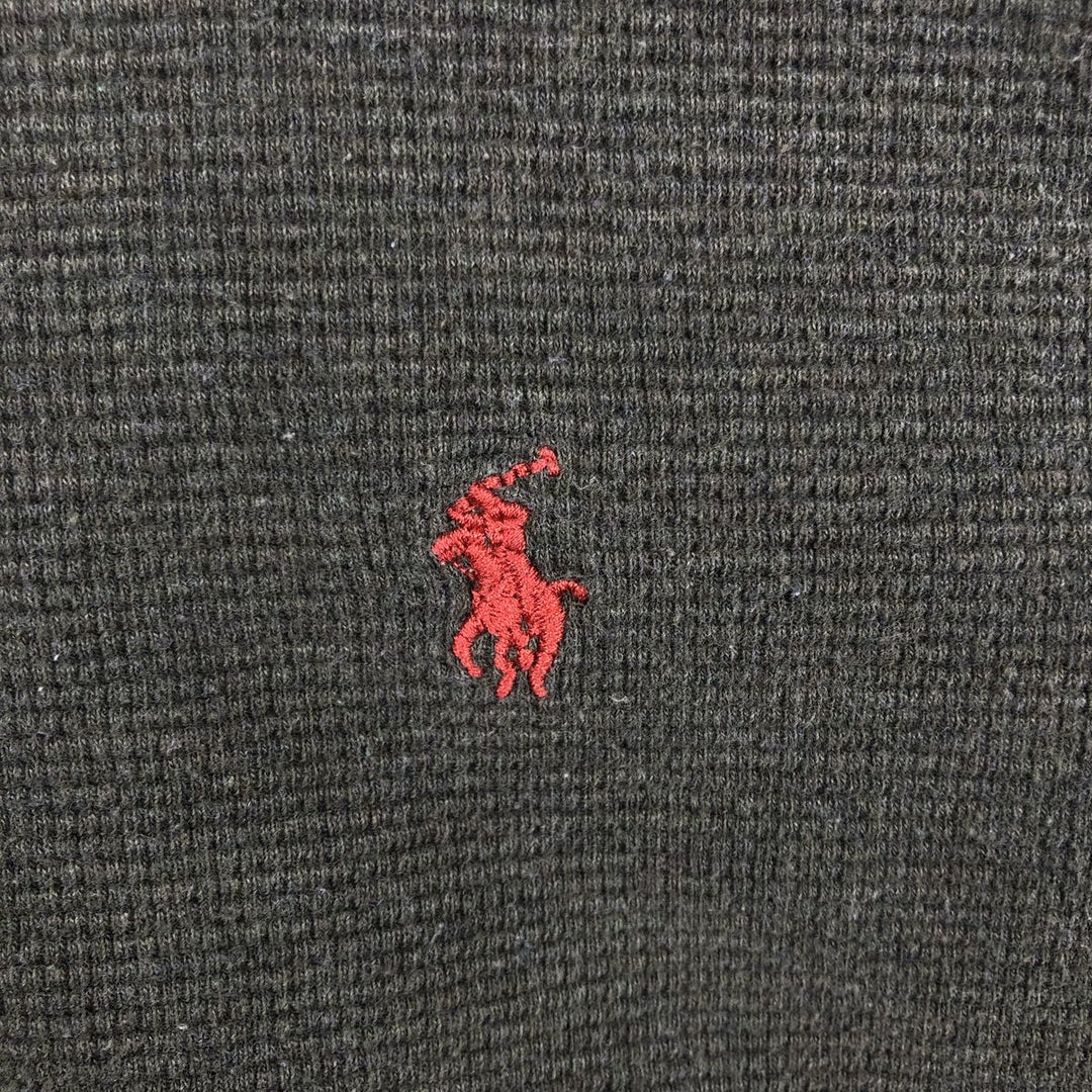 Ralph Lauren POLO RALPH LAUREN Thermal Long T-shirt Waffle Men's M size cotton Khaki type Vintage Second Hand