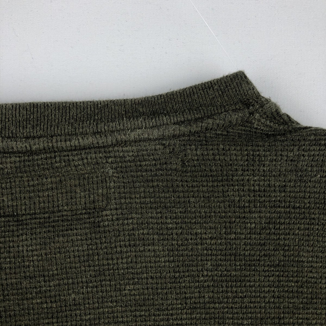 Ralph Lauren POLO RALPH LAUREN Thermal Long T-shirt Waffle Men's M size cotton Khaki type Vintage Second Hand