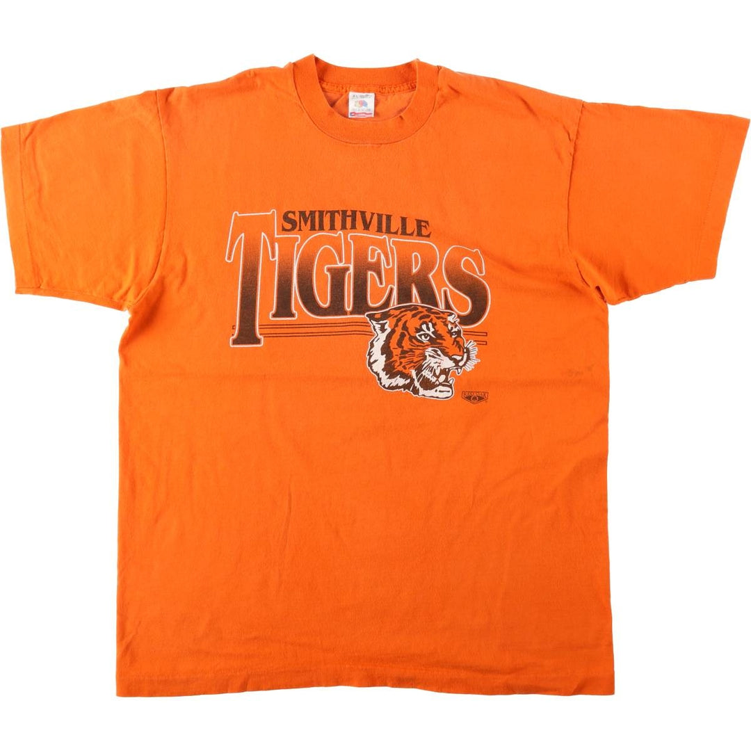 90'S Fruit of the Loom College T-shirt, Made in USA, Men's XL, Vintage cotton orange type Vintage Second Hand