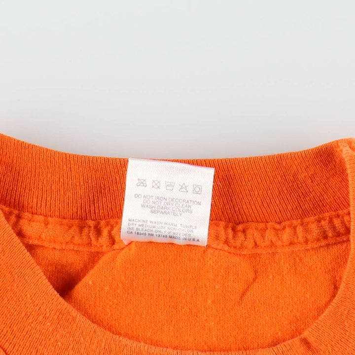 90'S Fruit of the Loom College T-shirt, Made in USA, Men's XL, Vintage cotton orange type Vintage Second Hand