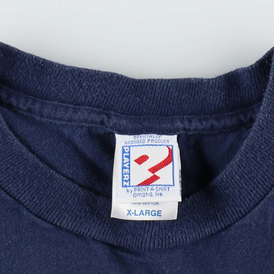90'S PLAYERZ 47TH NCAA COLLEGE WORLD SERIES College T-Shirt, Made in USA, Men's XL equivalent, Vintage cotton navy blue type Vintage Second Hand