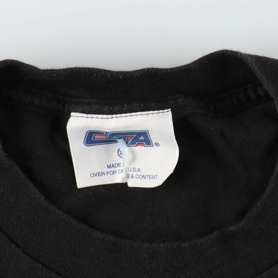 CSA OHIO STATE Ohio State University College T-Shirt, Made in USA, Men's Size L cotton black type Vintage Second Hand