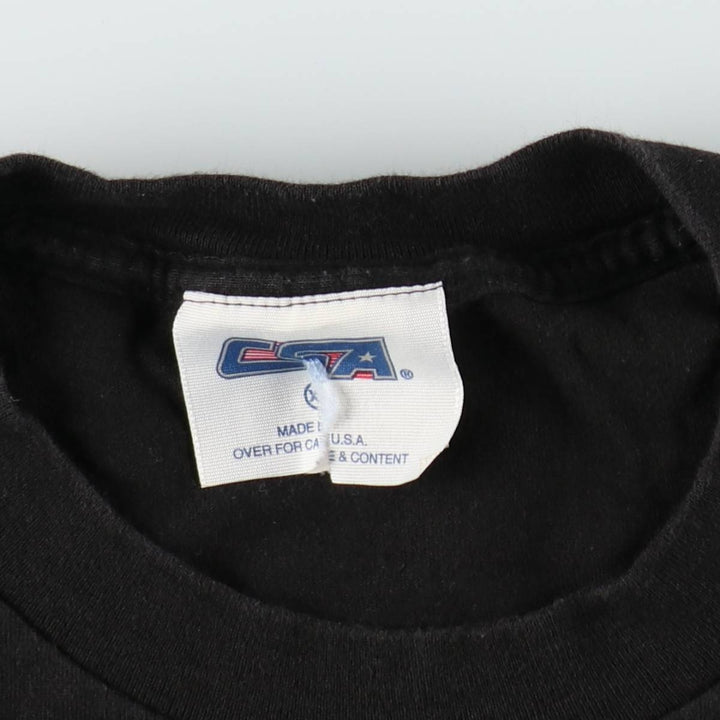 CSA OHIO STATE Ohio State University College T-Shirt, Made in USA, Men's Size L cotton black type Vintage Second Hand