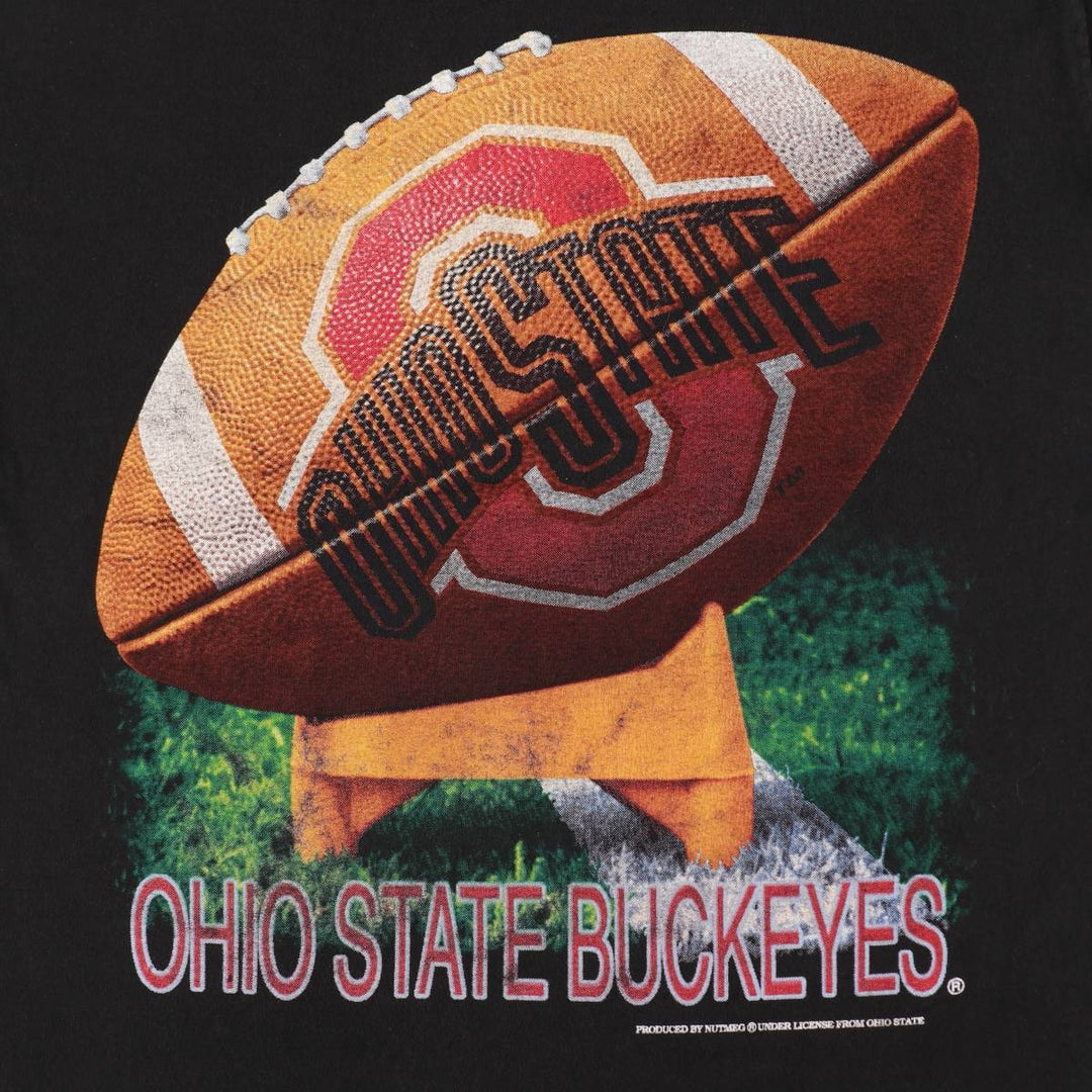 CSA OHIO STATE Ohio State University College T-Shirt, Made in USA, Men's Size L cotton black type Vintage Second Hand