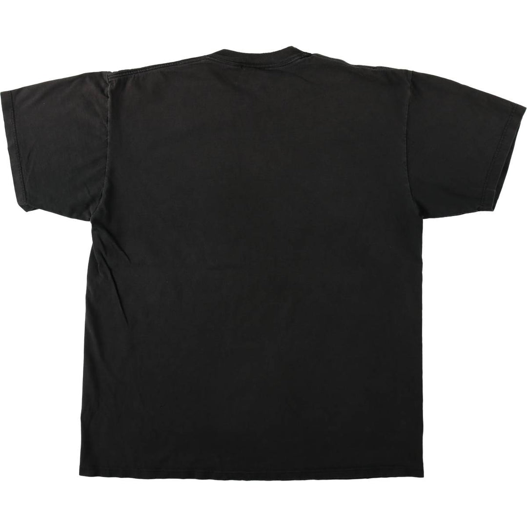 90s-era RED OAK College T-shirt, Made in USA, Men's XL equivalent, Vintage cotton black type Vintage Second Hand