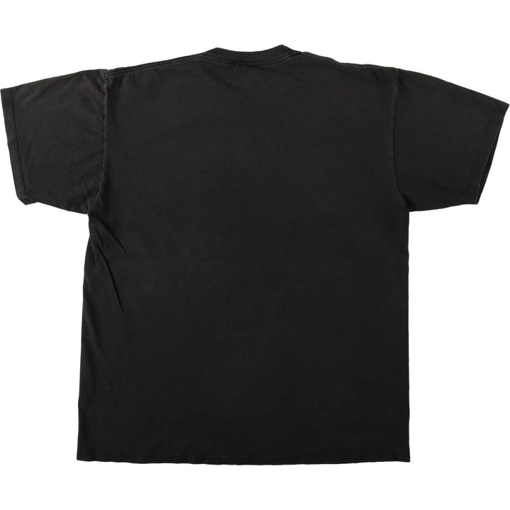 90s-era RED OAK College T-shirt, Made in USA, Men's XL equivalent, Vintage cotton black type Vintage Second Hand