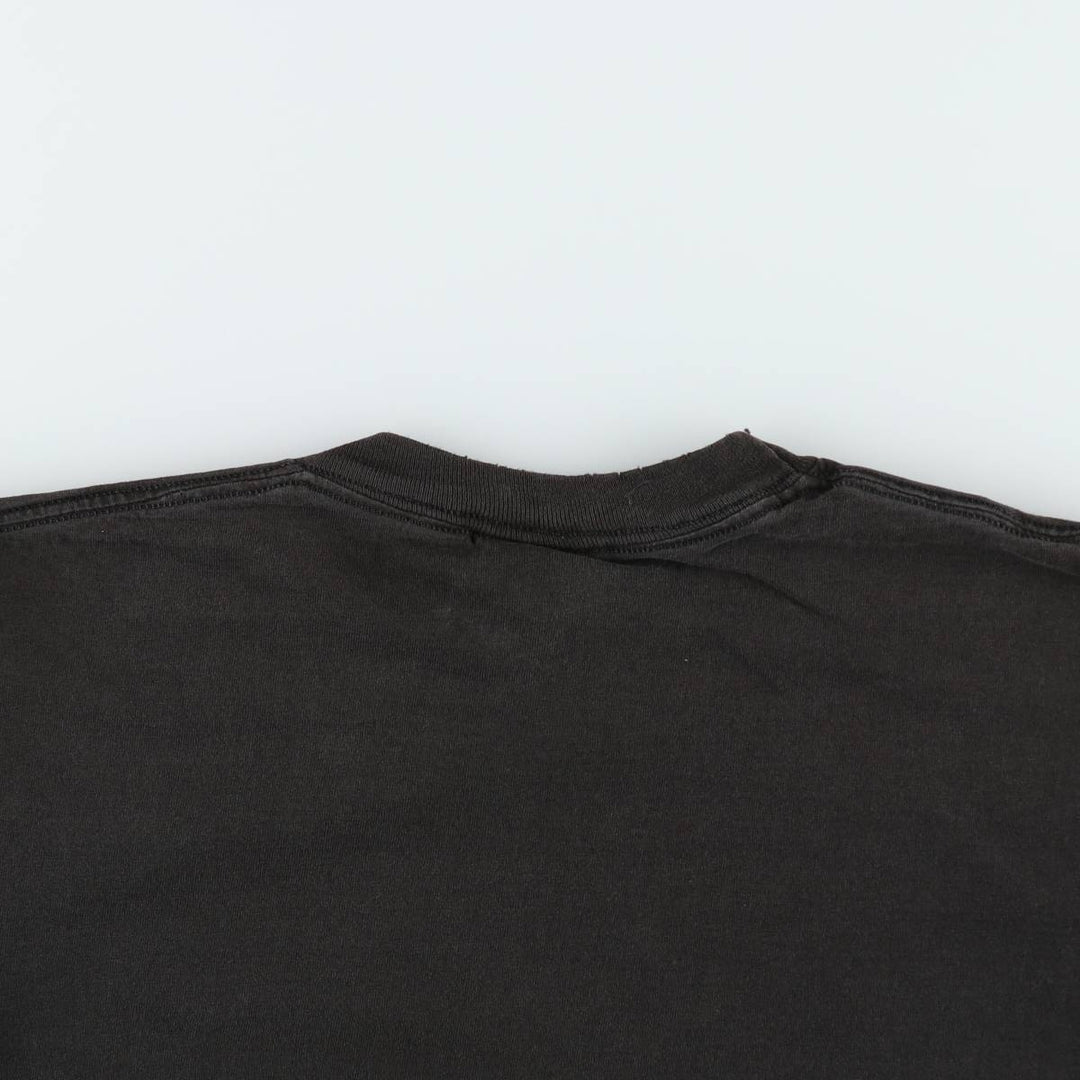 90s-era RED OAK College T-shirt, Made in USA, Men's XL equivalent, Vintage cotton black type Vintage Second Hand