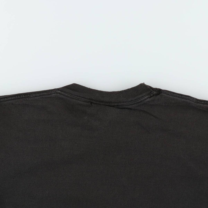 90s-era RED OAK College T-shirt, Made in USA, Men's XL equivalent, Vintage cotton black type Vintage Second Hand
