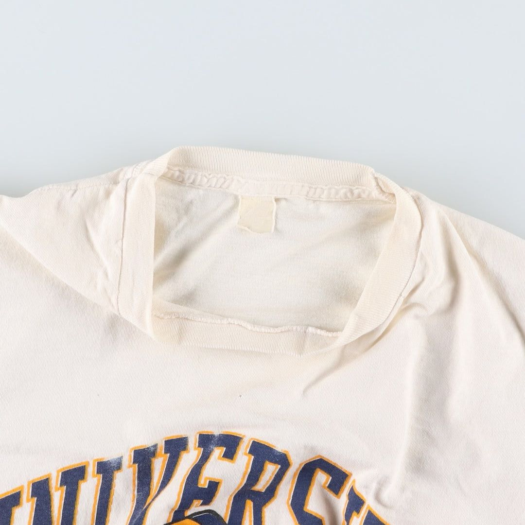 ~90'S FIGHTIN' IRISH Notre Dame University College T-shirt, Men's Size M (approx.), Vintage unclear ivory Vintage Second Hand