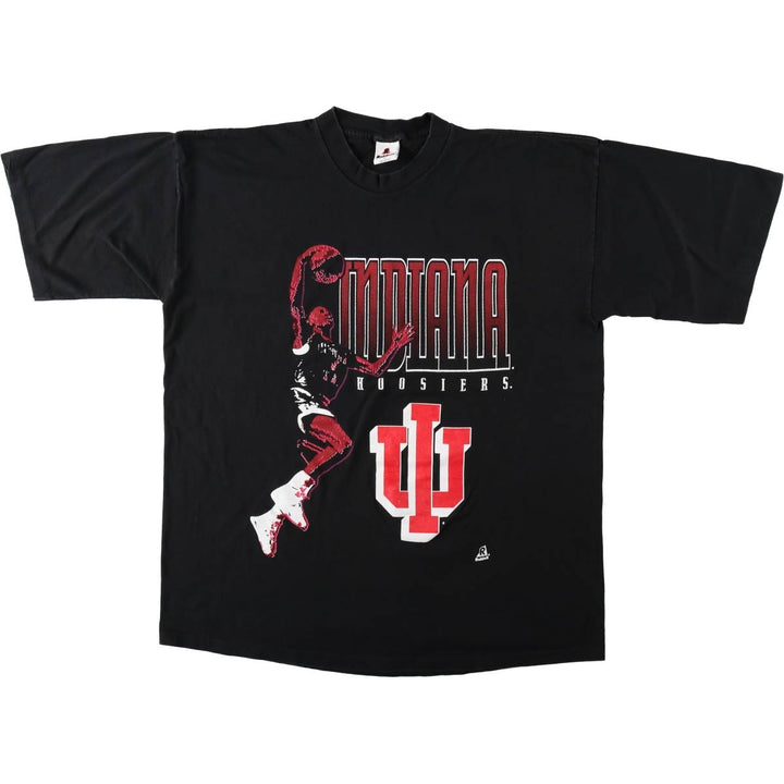 90'S Riddell College T-Shirt, Made in USA, Men's XL equivalent, Vintage cotton black type Vintage Second Hand