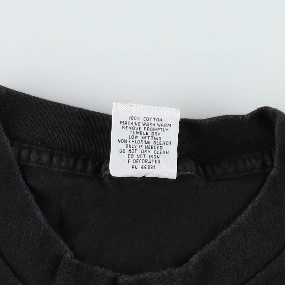90'S Riddell College T-Shirt, Made in USA, Men's XL equivalent, Vintage cotton black type Vintage Second Hand