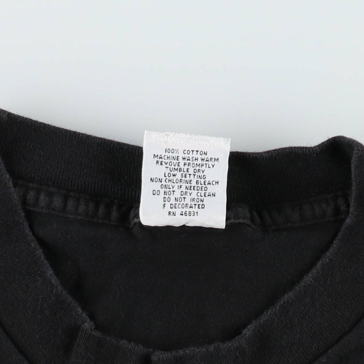 90'S Riddell College T-Shirt, Made in USA, Men's XL equivalent, Vintage cotton black type Vintage Second Hand