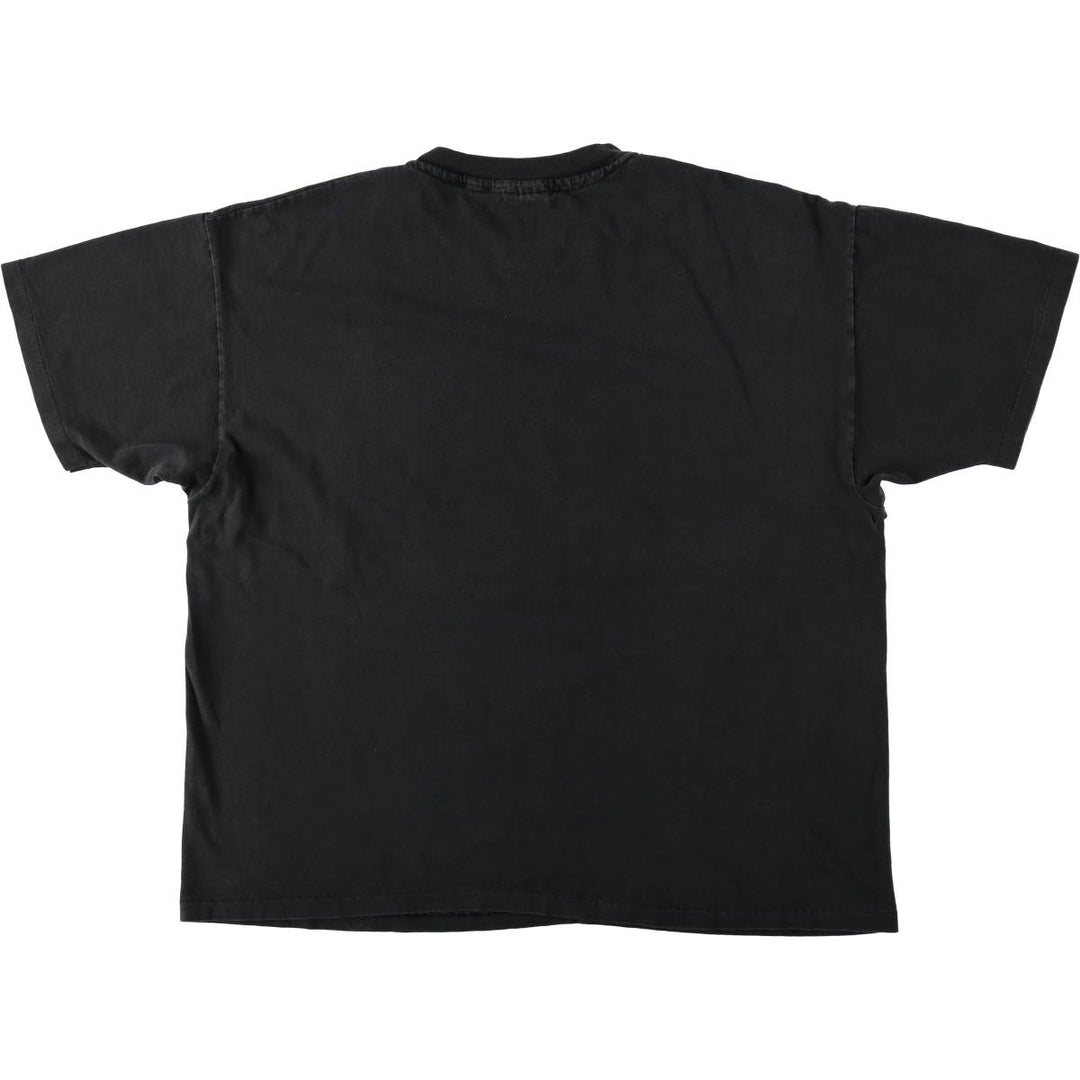 90'S Hanes Heavyweight College T-Shirt, Made in USA, Men's XXL equivalent, Vintage cotton Charcoal Vintage Second Hand