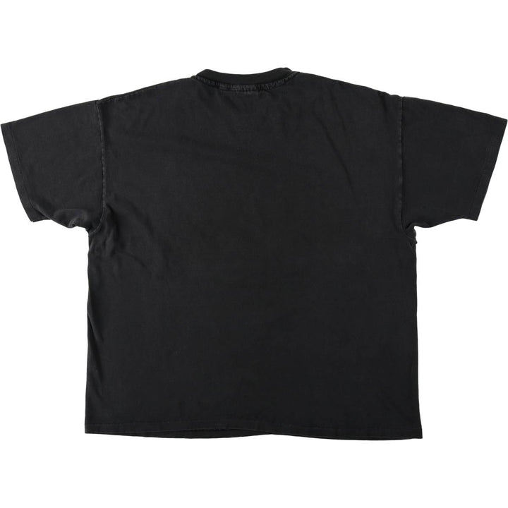 90'S Hanes Heavyweight College T-Shirt, Made in USA, Men's XXL equivalent, Vintage cotton Charcoal Vintage Second Hand